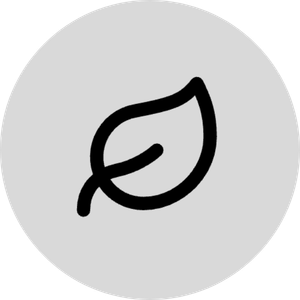 Pictogramme feuille noire sur fond gris clair